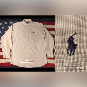 Vintage Ralph Lauren Polo Lowell Sport Shirt M Oxford Sportsman stadium Rlx 1 Cp